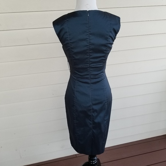 Caché Navy Blue Sheath Cocktail Party Dress - Picture 6 of 8